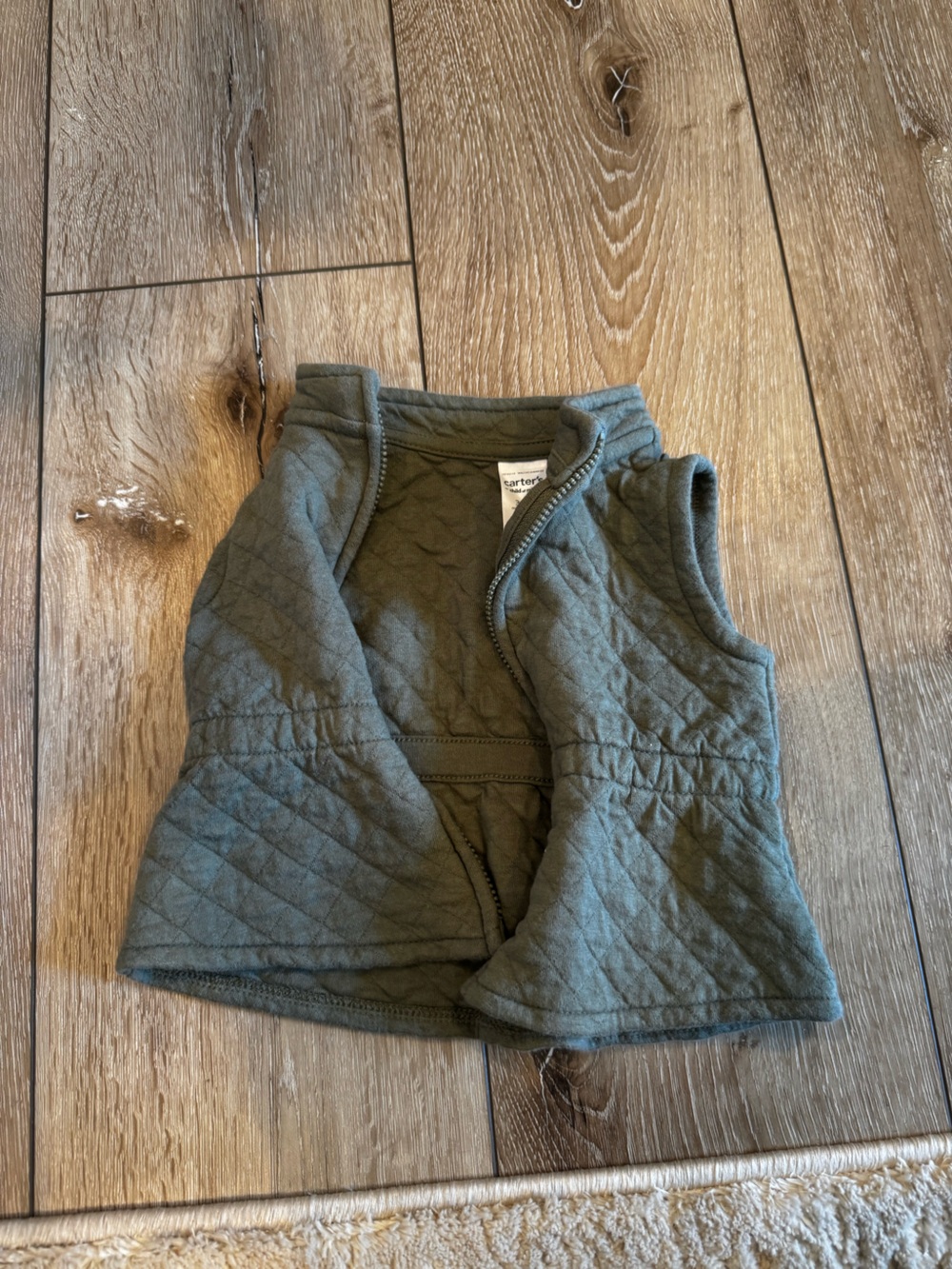 Carter's Olive Green Quilted Kids Vest